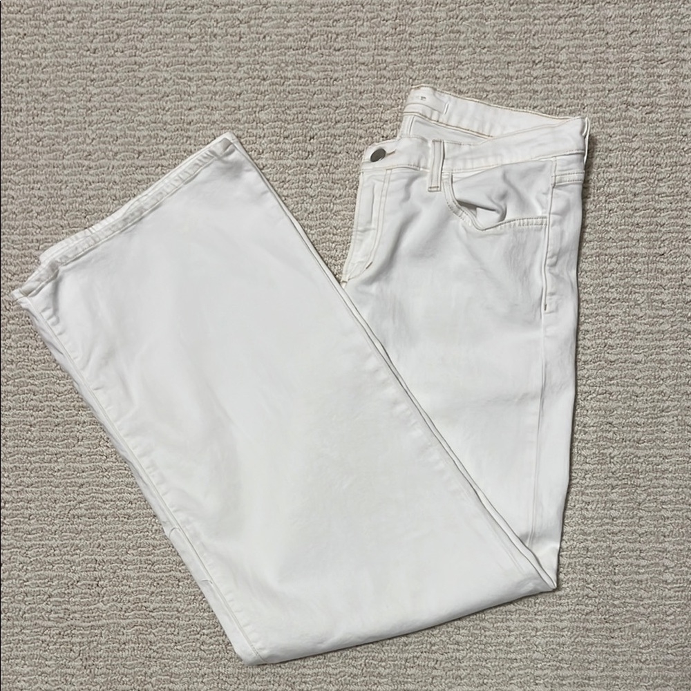 Joe’ Jeans Lou Lou Wide Leg White Jeans